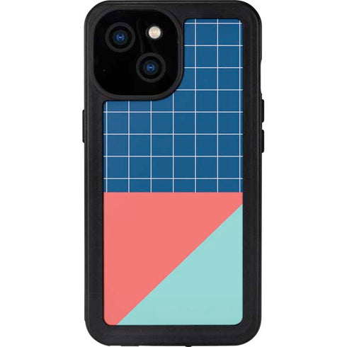Checkered Split iPhone 15 Waterproof Case